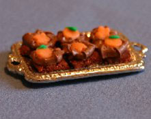 Dollhouse Miniature Brownies, Halloween, Choc